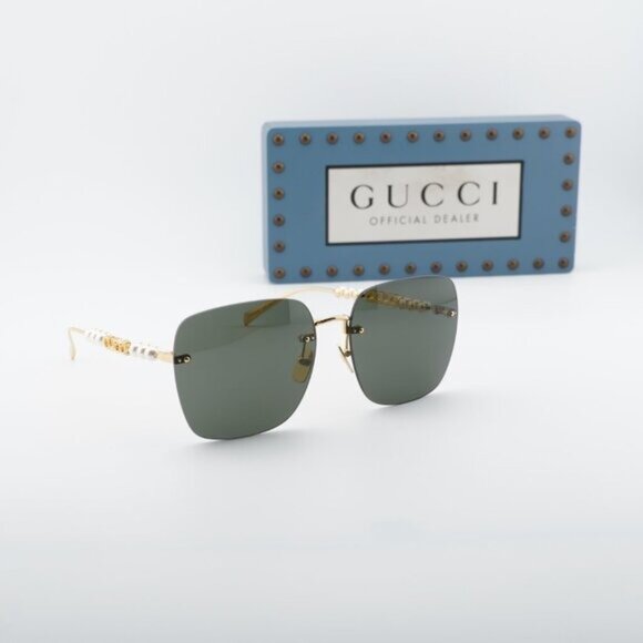 Gucci GG1923SA 001 Square Sunglasses - Gold with Pearl/Grey main image 10